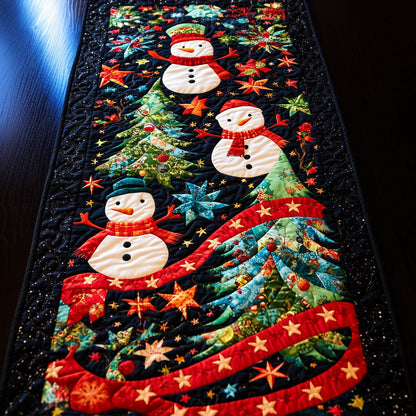 Frosty Wonderland Quilted Table Runner NCU0PT1398