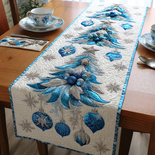 Frozen Holiday Sky Quilted Table Runner NCU0TD780