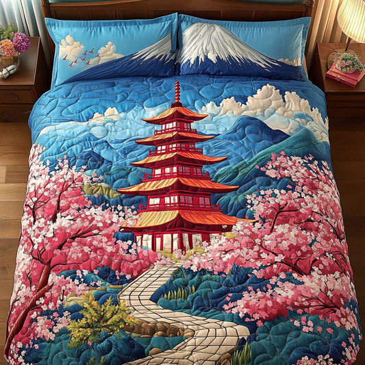 Fuji Harmony 3-Piece Quilted Bedding Set NCU0NT7296