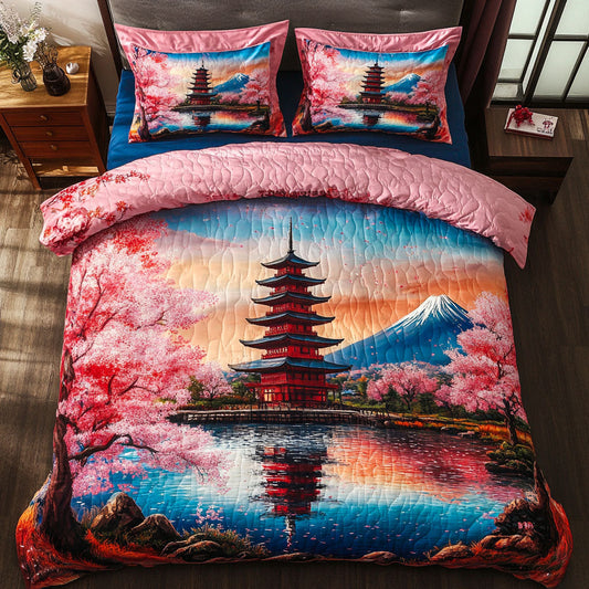 Fuji Harmony 3-Piece Quilted Bedding Set NCU0NT7385
