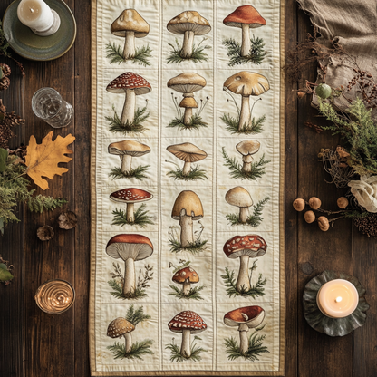 Fungi Field Quilted Table Runner NCU0VH5366