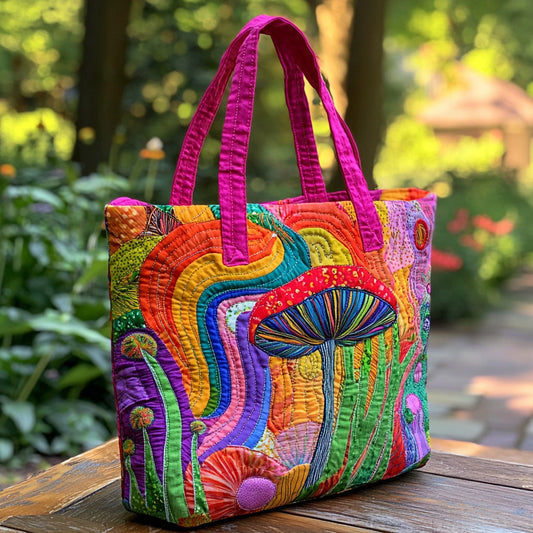 Fungi Haven Quilted Tote Bag NCU0DV7298