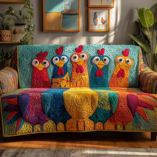 Funky Feather Squad Quilted Sofa Cover NCU0XD1323