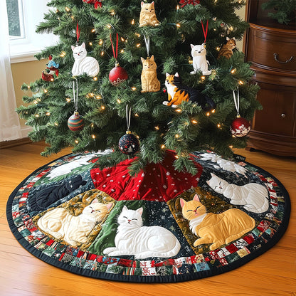 Furry Friends Quilted Christmas Tree Skirt NCU0TH1938