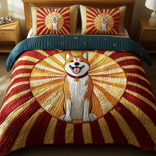 Furry Comfort 3-Piece Quilted Bedding Set NCU0VH2146