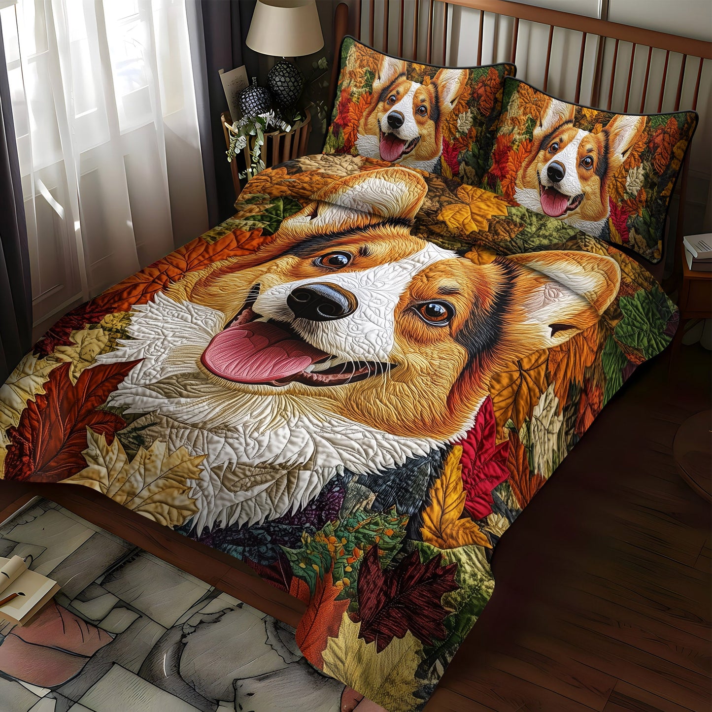 Furry Friends 3-Piece Quilted Bedding Set NCU0PT844