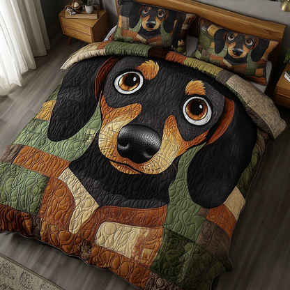 Furry Haven 3-Piece Quilted Bedding Set NCU0VH2203