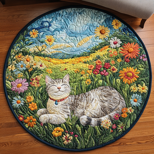 Furry Nap Joy Quilted Round Mat NCU0VH4618