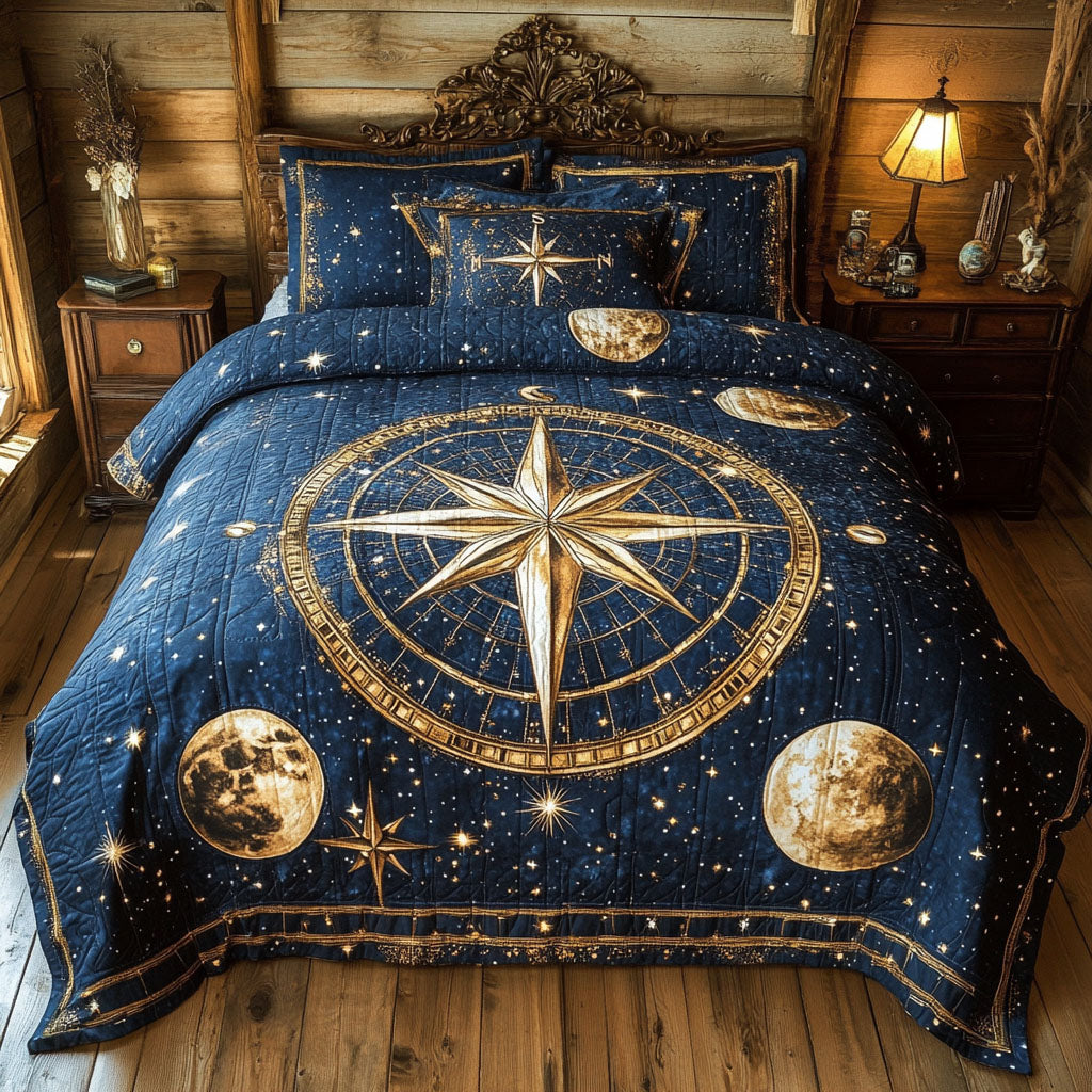 Galactic Direction 3-Piece Quilted Bedding Set NCU0PT3376