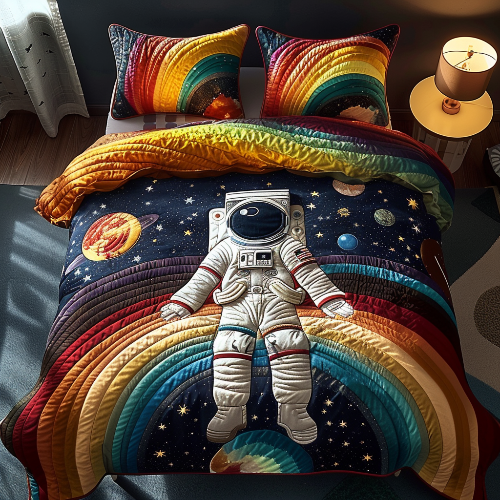 Galactic Explorer 3-Piece Quilted Bedding Set NCU0DV2669