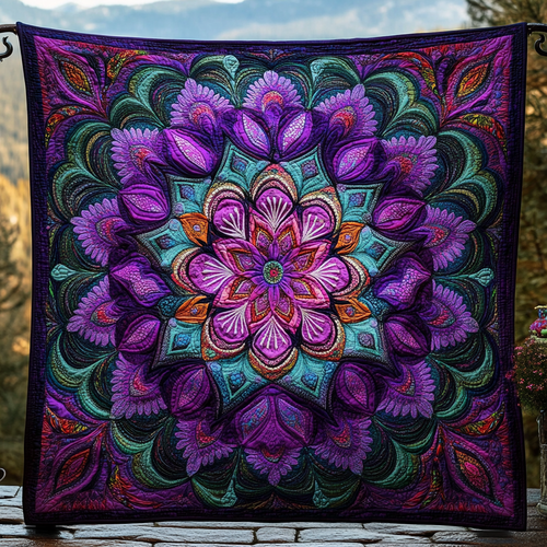 Galactic Petals Quilted Blanket NCU0DK982