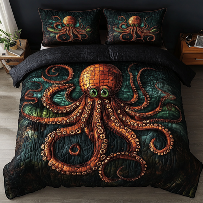 Ocean Beauty 3-Piece Quilted Bedding Set NCU0DK6251