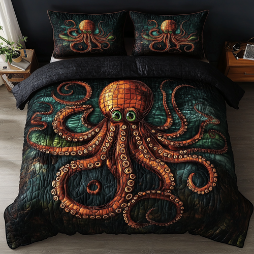 Ocean Beauty 3-Piece Quilted Bedding Set NCU0DK6251
