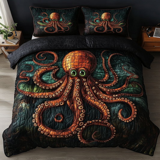 Ocean Beauty 3-Piece Quilted Bedding Set NCU0DK6251
