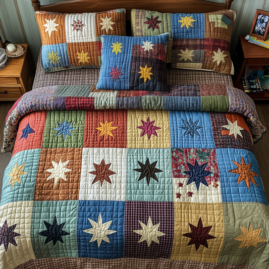Galaxy Glow 3-Piece Quilted Bedding Set NCU0VH3698
