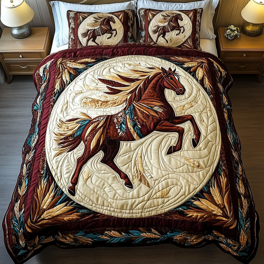 Gallop Dream 3-Piece Quilted Bedding Set NCU0VH1818