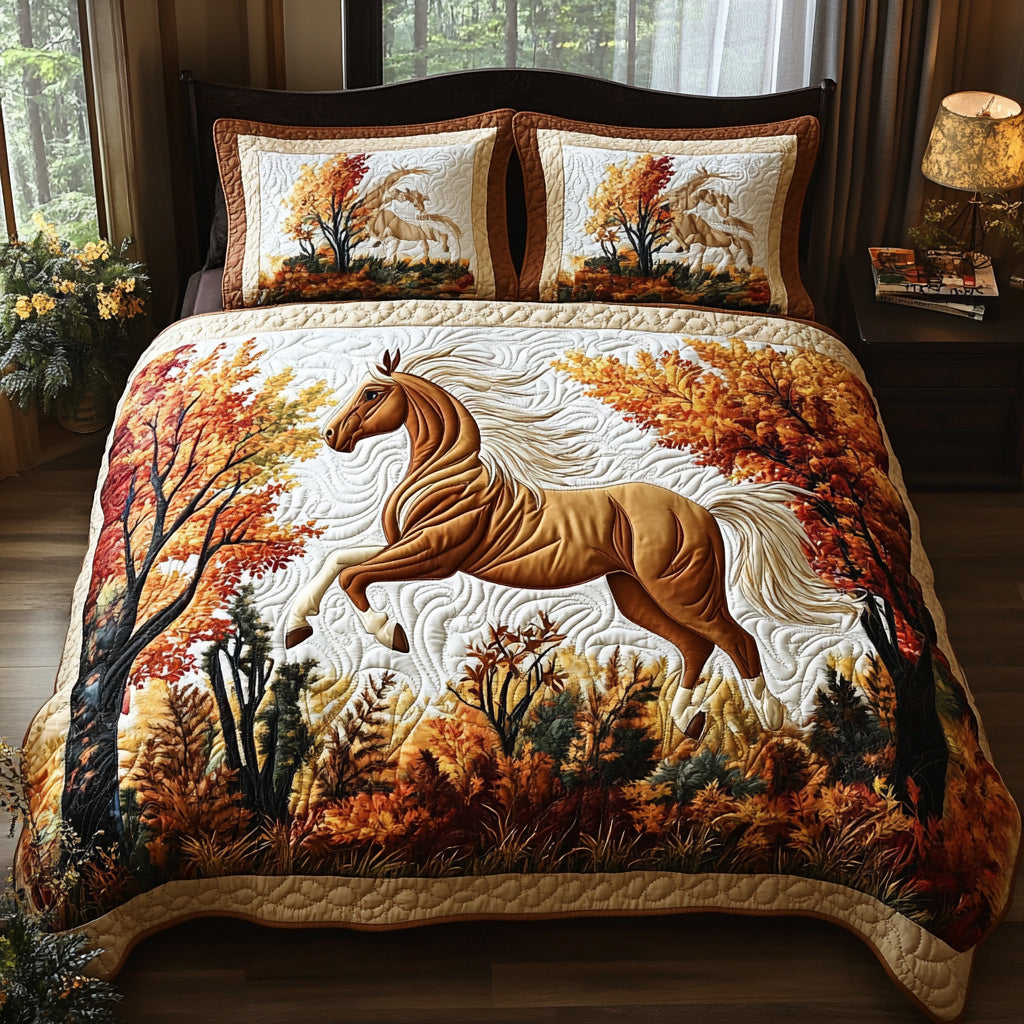 Gallop Dreams 3-Piece Quilted Bedding Set NCU0DV7333
