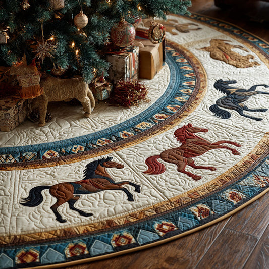 Gallop Dreams Christmas Quilted Tree Skirt NCU0PT9972