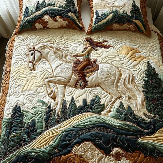 Gallop Garden 3-Piece Quilted Bedding Set NCU0DV6645