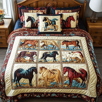 Gallop Grace 3-Piece Quilted Bedding Set NCU0VH1618
