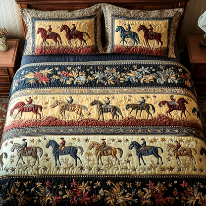 Gallop Harmony 3-Piece Quilted Bedding Set NCU0VH2263