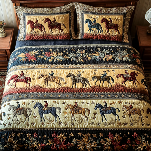 Gallop Harmony 3-Piece Quilted Bedding Set NCU0VH2263