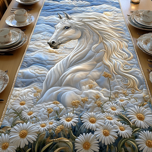 Galloping Daisies Quilted Table Runner NCU0DV4995