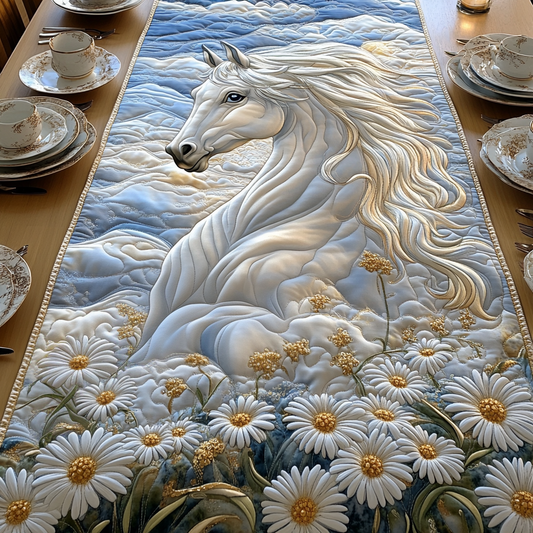 Galloping Daisies Quilted Table Runner NCU0DV4995