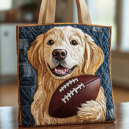 Game Day Golden Quilted Tote Bag NCU0XD1187
