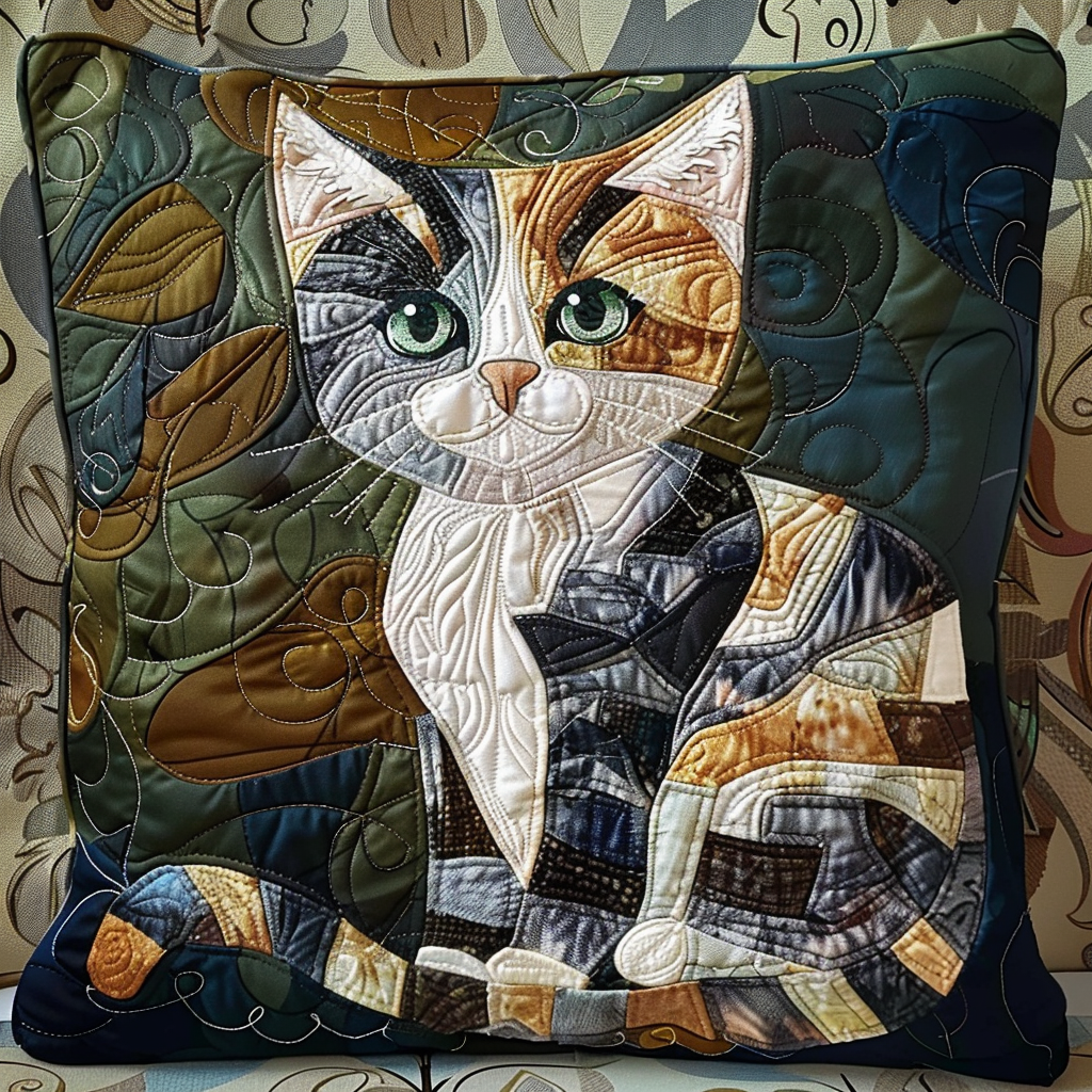 Garden Cat Quilted Pillow Case NCU0NT058