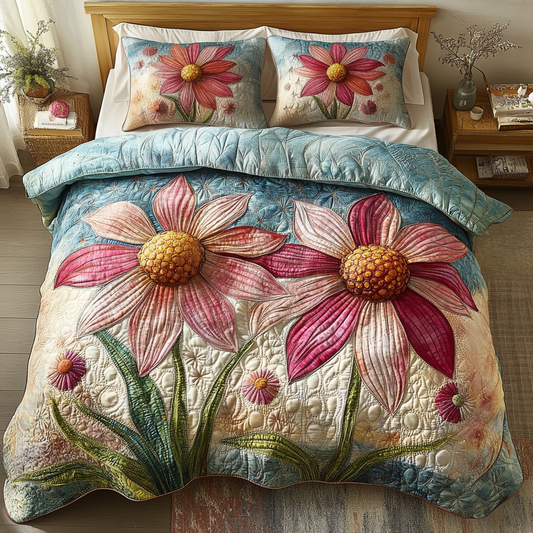 Garden Bliss 3-Piece Quilted Bedding Set NCU0VH4682
