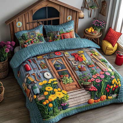 Garden Bliss 3-Piece Quilted Bedding Set NCU0VL2159