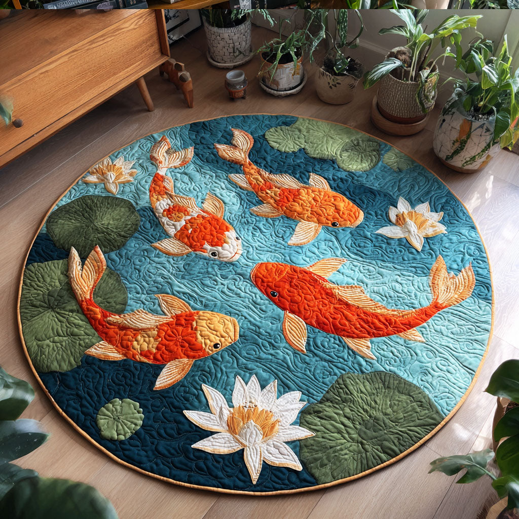 Garden Bliss Quilted Round Mat NCU0TV279