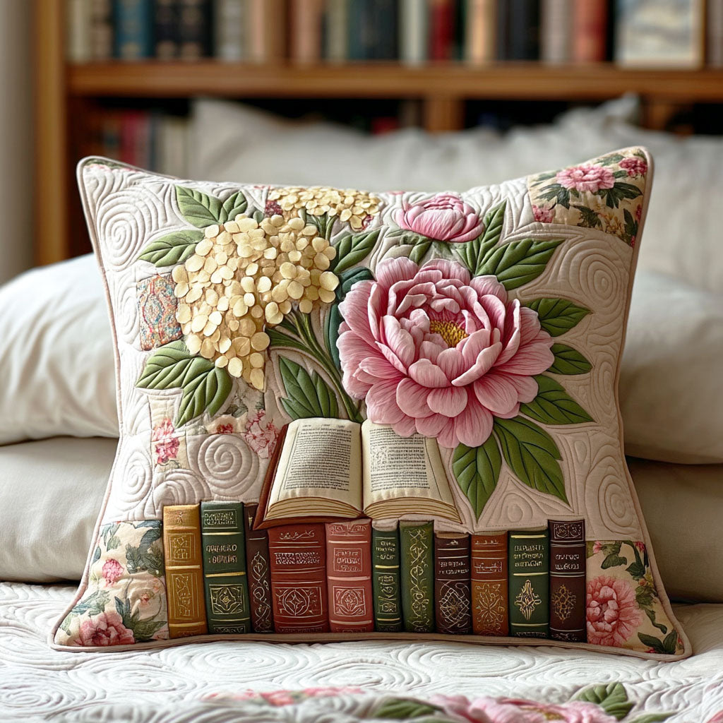 Garden Books Quilted Pillow Case NCU0TD2568