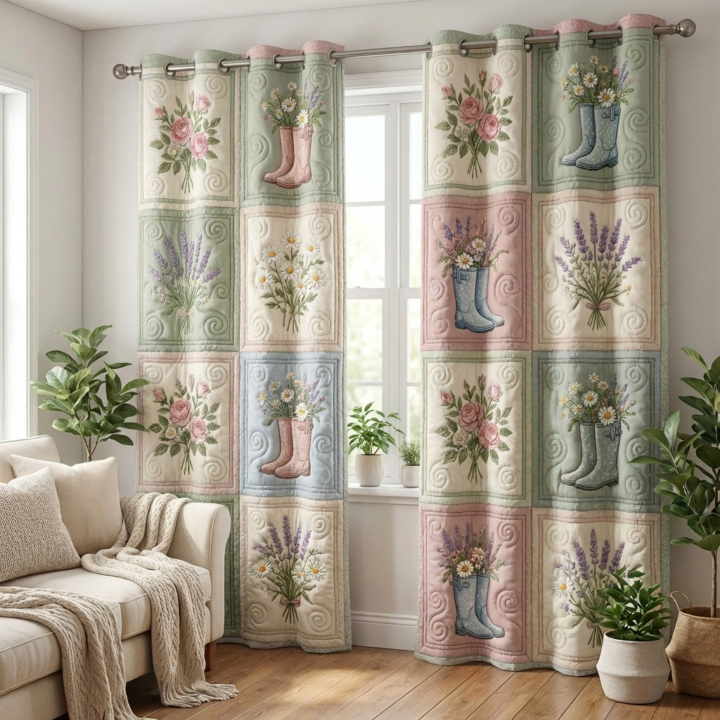 Garden Boots Quilted Curtains NCU0TV1767