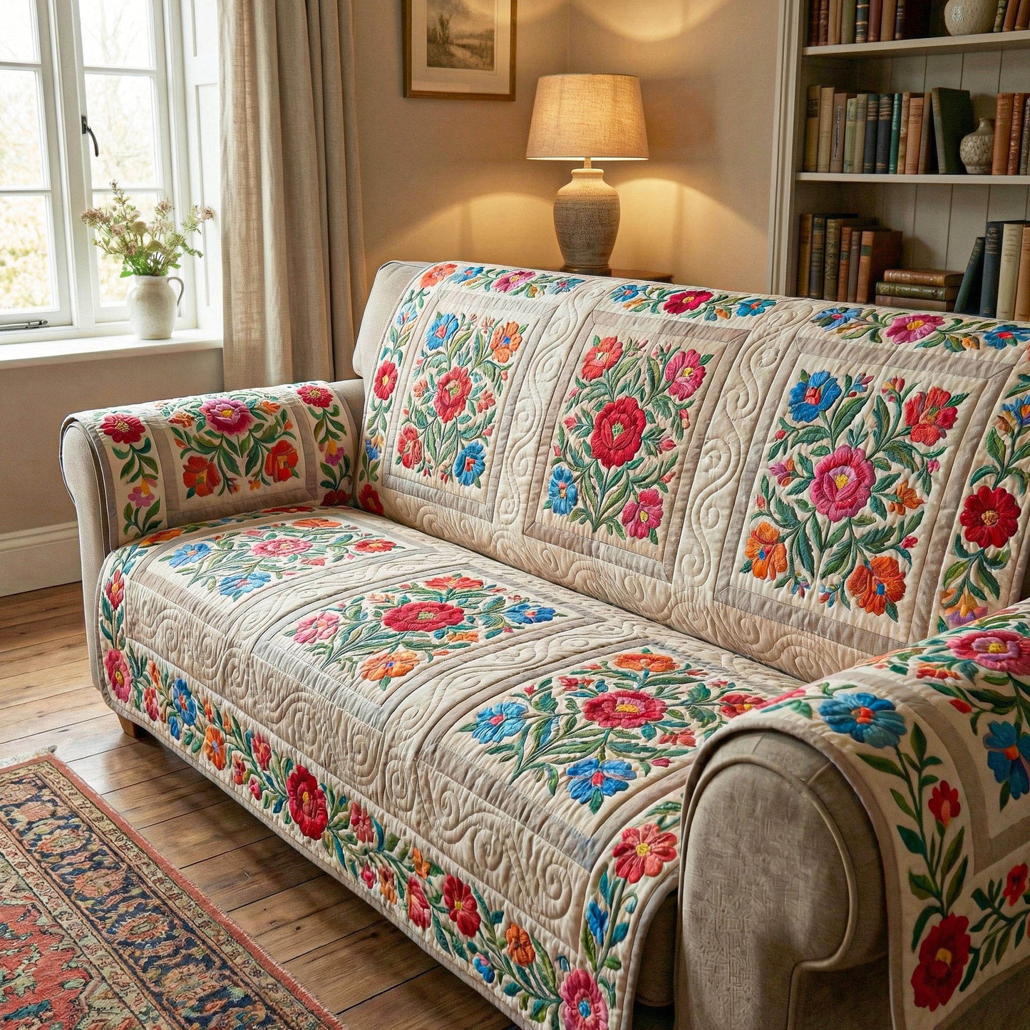 Garden Breeze Quilted Sofa Cover NCU0TD2402