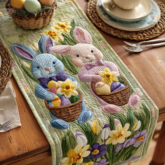 Garden Bunny Quilted Table Runner NCU0TD2315