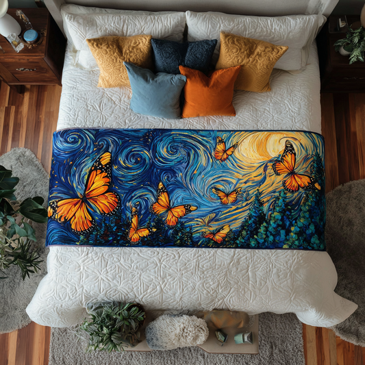 Garden Butterfly Quilted Bed Runner NCU0DK9138