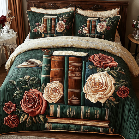 Garden Chapters 3-Piece Quilted Bedding Set NCU0VL2555