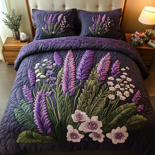 Garden Charm 3-Piece Quilted Bedding Set NCU0VH4565