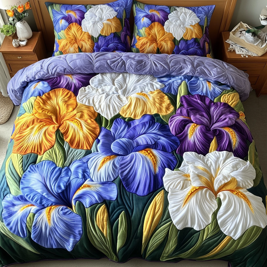 Garden Charm 3-Piece Quilted Bedding Set NCU0VH4692