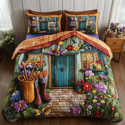 Garden 3-Piece Quilted Bedding Set NCU0VT212