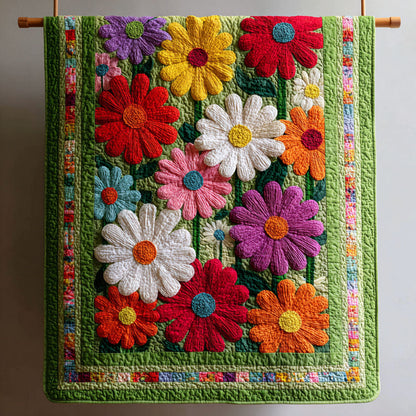 Garden Cheer Blooms Quilted Blanket NCU0TV105