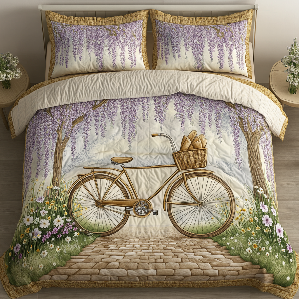 Garden Cruiser 3-Piece Quilted Bedding Set NCU0DK6082