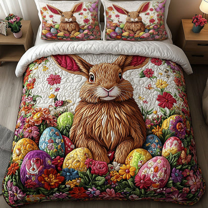 Garden Delight 3-Piece Quilted Bedding Set NCU0NT4824
