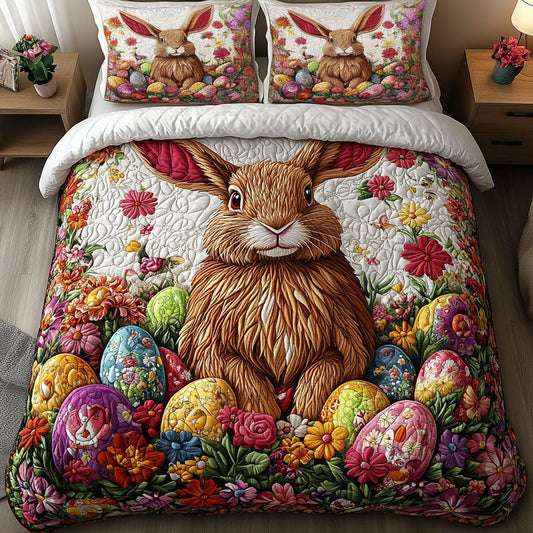 Garden Delight 3-Piece Quilted Bedding Set NCU0NT4824