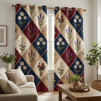 Garden Diamond Quilted Curtains NCU0TV1756