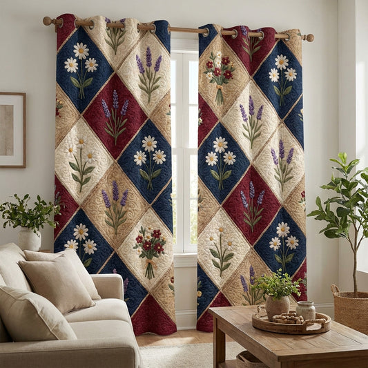 Garden Diamond Quilted Curtains NCU0TV1756