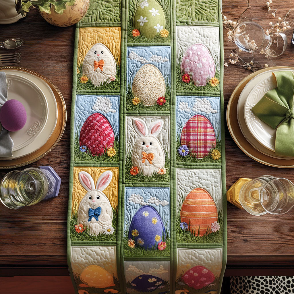 Garden Egg Delight Quilted Table Runner NCU0PT11389