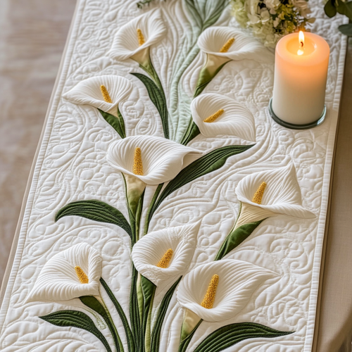 Garden Elegance Quilted Table Runner NCU0VH5088